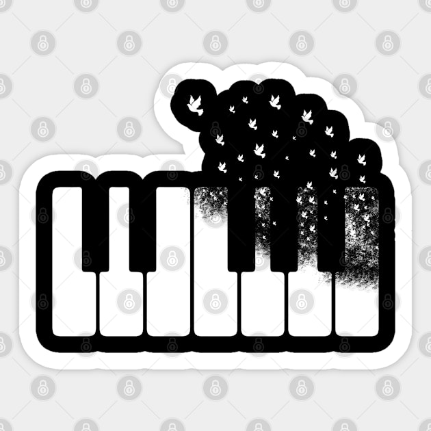 Piano Vibe Sticker by Cooldruck